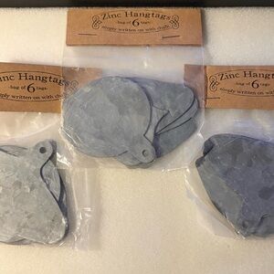 28 Pieces HomeArt Zinc Hang Tags.